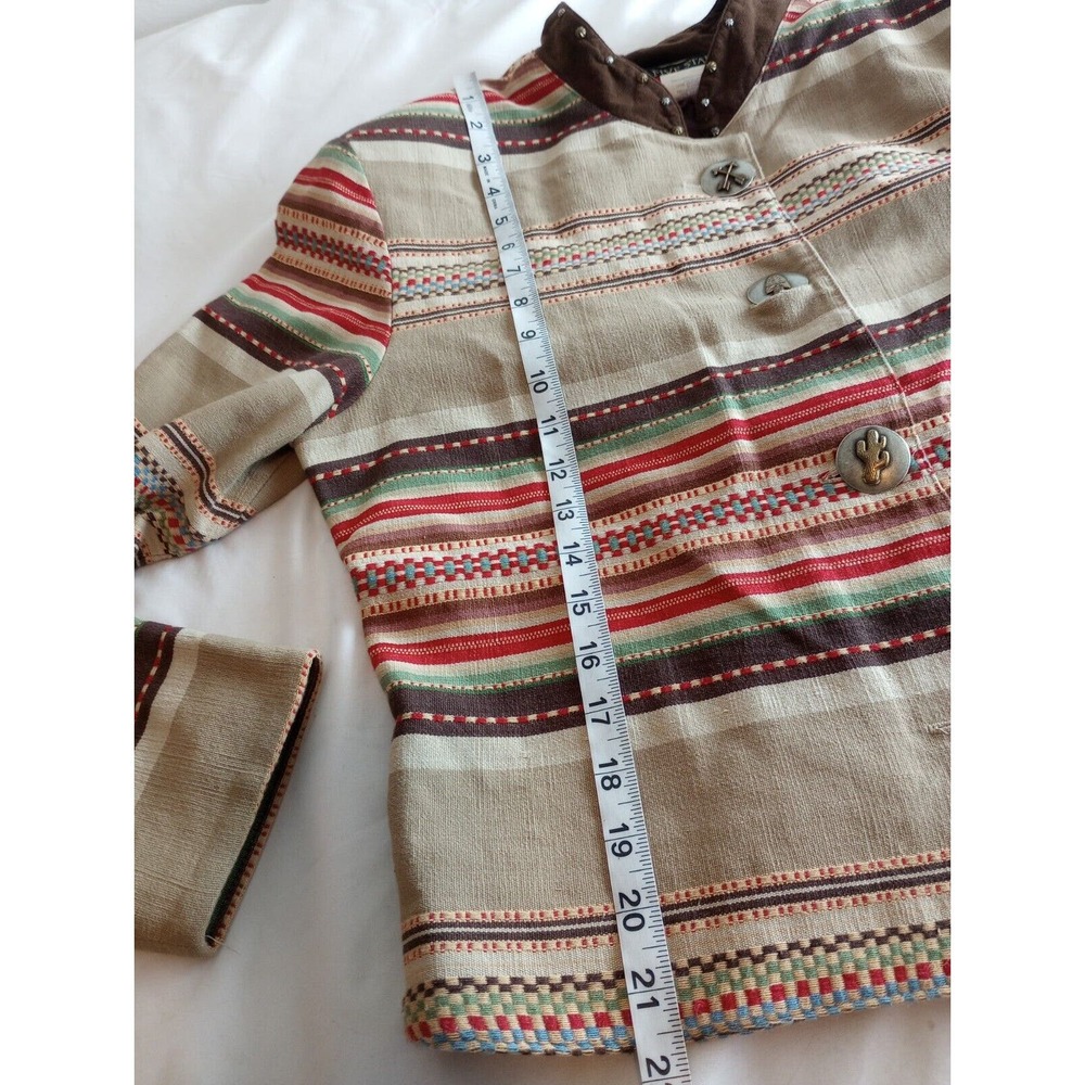 Vintage Five Star By Roper 3 Metal Studs Blazer Womens XL Western Rodeo Shacket - Picture 9 of 15